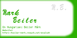 mark beiler business card